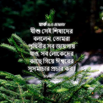 Picture 04 - মার্ক 16:15 BENIRV - যীশু সেই শিষ্যদের - Bible Verse Picture