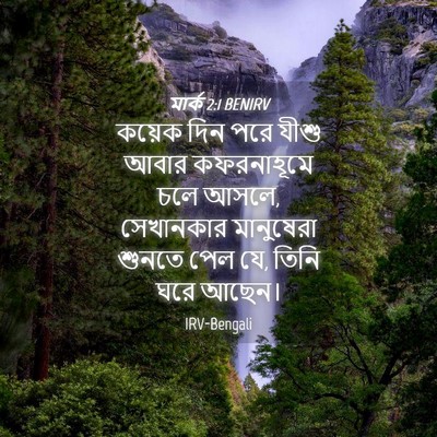 Picture 04 - মার্ক 2:1 BENIRV - কয়েক দিন পরে যীশু - Bible Verse Picture