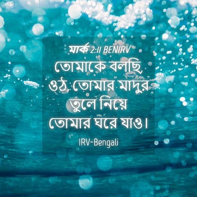 Picture 04 - মার্ক 2:11 BENIRV - তোমাকে বলছি, ওঠ, - Bible Verse Picture