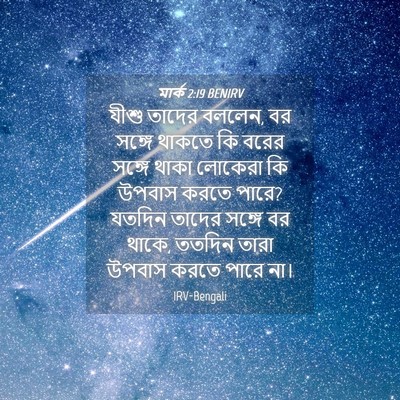 Picture 04 - মার্ক 2:19 BENIRV - যীশু তাদের বললেন, - Bible Verse Picture