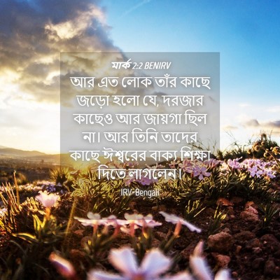 Picture 04 - মার্ক 2:2 BENIRV - আর এত লোক তাঁর কাছে - Bible Verse Picture