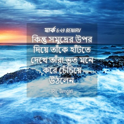 Picture 04 - মার্ক 6:49 BENIRV - কিন্তু সমুদ্রের - Bible Verse Picture