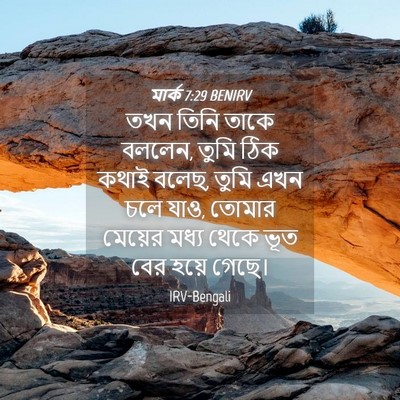 Picture 04 - মার্ক 7:29 BENIRV - তখন তিনি তাকে - Bible Verse Picture