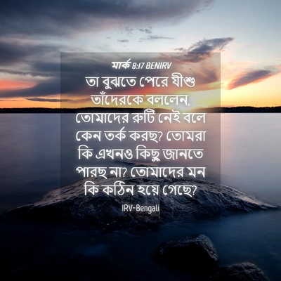 Picture 04 - মার্ক 8:17 BENIRV - তা বুঝতে পেরে যীশু - Bible Verse Picture