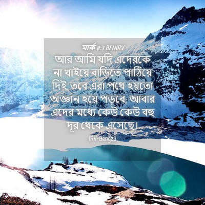Picture 04 - মার্ক 8:3 BENIRV - আর আমি যদি এদেরকে - Bible Verse Picture