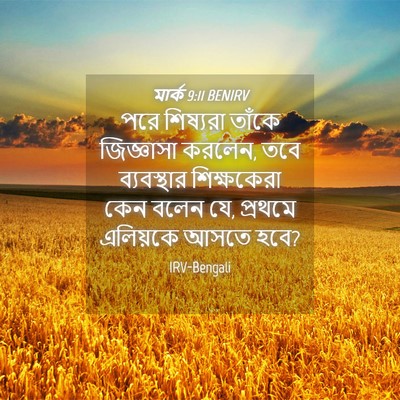Picture 04 - মার্ক 9:11 BENIRV - পরে শিষ্যরা তাঁকে - Bible Verse Picture
