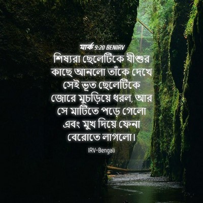 Picture 04 - মার্ক 9:20 BENIRV - শিষ্যরা ছেলেটিকে - Bible Verse Picture