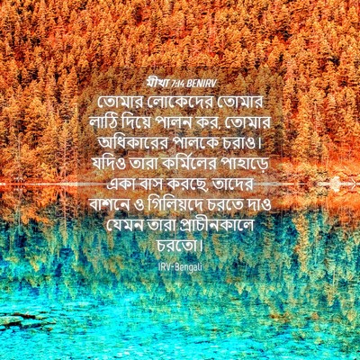 Picture 04 - মীখা 7:14 BENIRV - তোমার লোকেদের - Bible Verse Picture