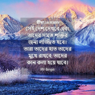 Picture 04 - মীখা 7:16 BENIRV - সেই দেশ দেখবে এবং - Bible Verse Picture