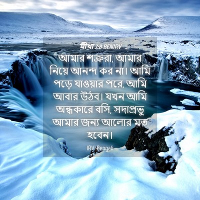 Picture 04 - মীখা 7:8 BENIRV - আমার শত্রুরা, আমার - Bible Verse Picture