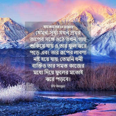Picture 04 - যাকোবের 1:11 BENIRV - যেমন, সূর্য্য যখন - Bible Verse Picture