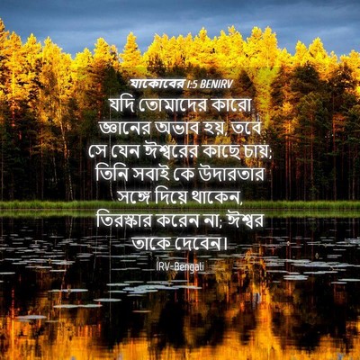 Picture 04 - যাকোবের 1:5 BENIRV - যদি তোমাদের কারো - Bible Verse Picture