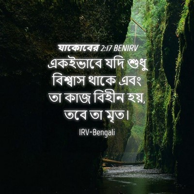 Picture 04 - যাকোবের 2:17 BENIRV - একইভাবে যদি শুধু - Bible Verse Picture
