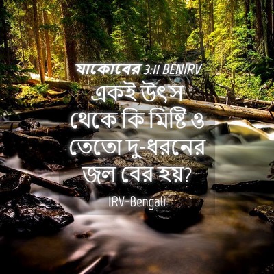 Picture 04 - যাকোবের 3:11 BENIRV - একই উৎস থেকে কি - Bible Verse Picture