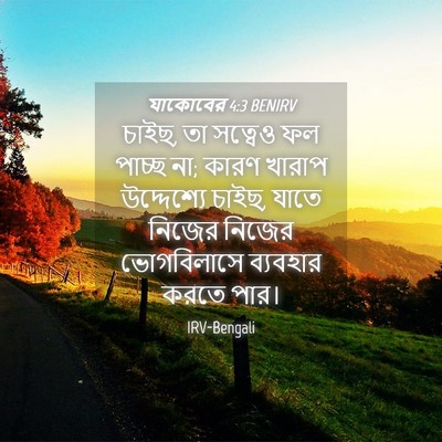 Picture 04 - যাকোবের 4:3 BENIRV - চাইছ, তা সত্বেও ফল - Bible Verse Picture