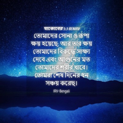 Picture 04 - যাকোবের 5:3 BENIRV - তোমাদের সোনা ও - Bible Verse Picture