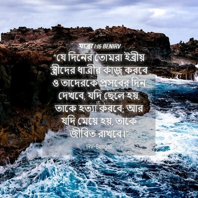 Picture 04 - যাত্ৰা 1:16 BENIRV - “যে দিনের তোমরা - Bible Verse Picture