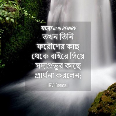 Picture 04 - যাত্ৰা 10:18 BENIRV - তখন তিনি ফরৌণের - Bible Verse Picture