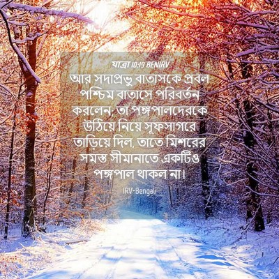 Picture 04 - যাত্ৰা 10:19 BENIRV - আর সদাপ্রভু - Bible Verse Picture