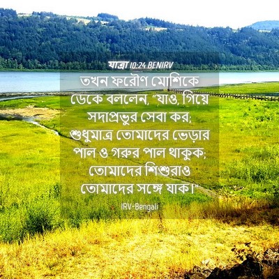 Picture 04 - যাত্ৰা 10:24 BENIRV - তখন ফরৌণ মোশিকে - Bible Verse Picture
