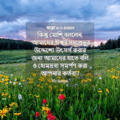 Picture 04 - যাত্ৰা 10:25 BENIRV - কিন্তু মোশি বললেন, - Bible Verse Picture