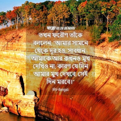 Picture 04 - যাত্ৰা 10:28 BENIRV - তখন ফরৌণ তাঁকে - Bible Verse Picture