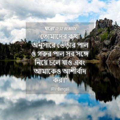 Picture 04 - যাত্ৰা 12:32 BENIRV - তোমাদের কথা - Bible Verse Picture