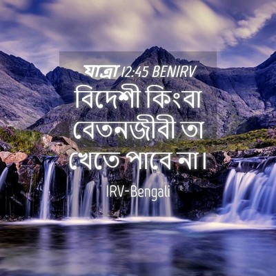 Picture 04 - যাত্ৰা 12:45 BENIRV - বিদেশী কিংবা - Bible Verse Picture