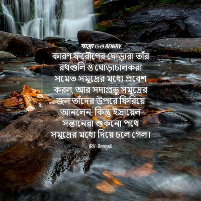 Picture 04 - যাত্ৰা 15:19 BENIRV - কারণ ফরৌণের - Bible Verse Picture