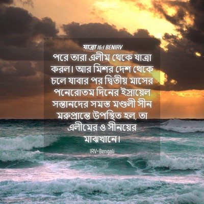 Picture 04 - যাত্ৰা 16:1 BENIRV - পরে তারা এলীম থেকে - Bible Verse Picture