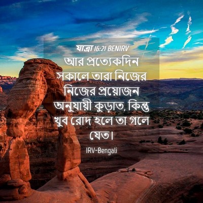 Picture 04 - যাত্ৰা 16:21 BENIRV - আর প্রত্যেকদিন - Bible Verse Picture