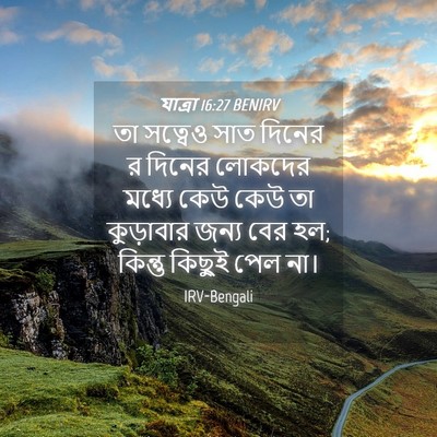 Picture 04 - যাত্ৰা 16:27 BENIRV - তা সত্বেও সাত - Bible Verse Picture