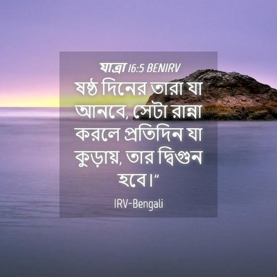 Picture 04 - যাত্ৰা 16:5 BENIRV - ষষ্ঠ দিনের তারা যা - Bible Verse Picture