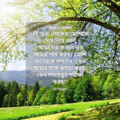 Picture 04 - যাত্ৰা 17:2 BENIRV - এই জন্য লোকেরা - Bible Verse Picture