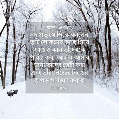 Picture 04 - যাত্ৰা 19:10 BENIRV - সদাপ্রভু মোশিকে - Bible Verse Picture