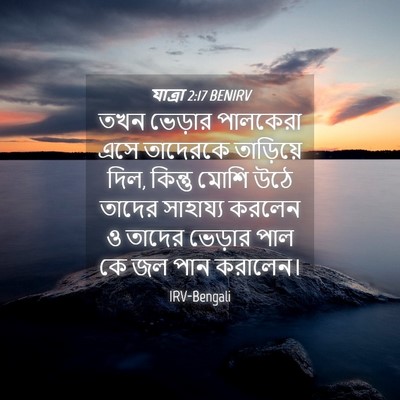 Picture 04 - যাত্ৰা 2:17 BENIRV - তখন ভেড়ার - Bible Verse Picture