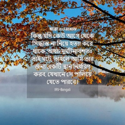 Picture 04 - যাত্ৰা 21:13 BENIRV - কিন্তু যদি কেউ আগে - Bible Verse Picture