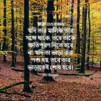 Picture 04 - যাত্ৰা 22:15 BENIRV - যদি তার মালিক তার - Bible Verse Picture