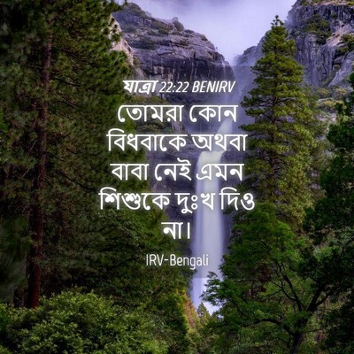 Picture 04 - যাত্ৰা 22:22 BENIRV - তোমরা কোন বিধবাকে - Bible Verse Picture