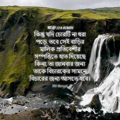 Picture 04 - যাত্ৰা 22:8 BENIRV - কিন্তু যদি চোরটি - Bible Verse Picture