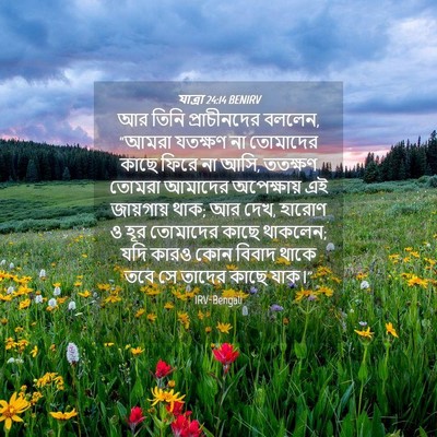 Picture 04 - যাত্ৰা 24:14 BENIRV - আর তিনি - Bible Verse Picture