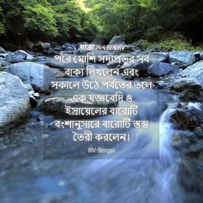 Picture 04 - যাত্ৰা 24:4 BENIRV - পরে মোশি - Bible Verse Picture