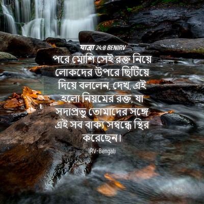 Picture 04 - যাত্ৰা 24:8 BENIRV - পরে মোশি সেই রক্ত - Bible Verse Picture