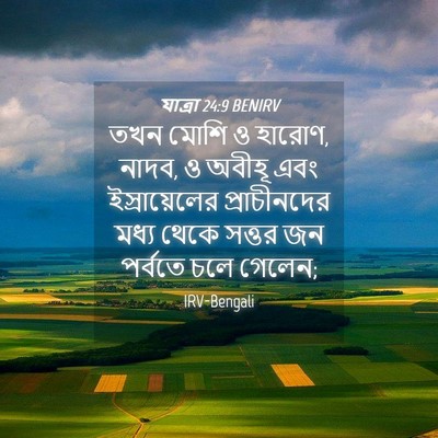 Picture 04 - যাত্ৰা 24:9 BENIRV - তখন মোশি ও হারোণ, - Bible Verse Picture