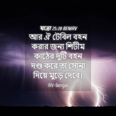 Picture 04 - যাত্ৰা 25:28 BENIRV - আর ঐ টেবিল বহন করার - Bible Verse Picture