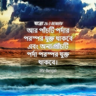 Picture 04 - যাত্ৰা 26:3 BENIRV - আর পাঁচটি পর্দার - Bible Verse Picture