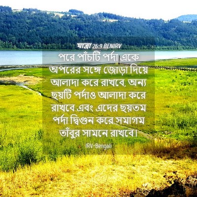 Picture 04 - যাত্ৰা 26:9 BENIRV - পরে পাঁচটি পর্দা - Bible Verse Picture