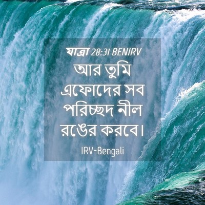 Picture 04 - যাত্ৰা 28:31 BENIRV - আর তুমি এফোদের সব - Bible Verse Picture