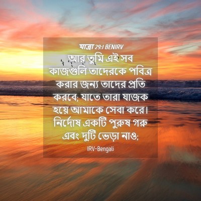 Picture 04 - যাত্ৰা 29:1 BENIRV - আর তুমি এই সব - Bible Verse Picture