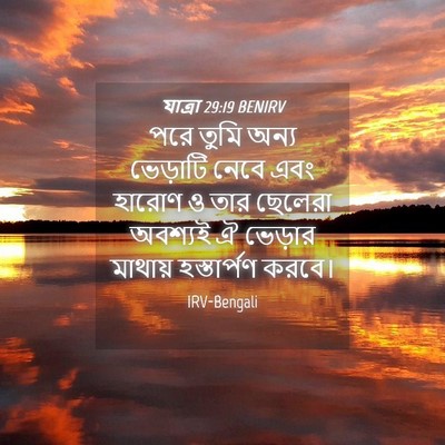 Picture 04 - যাত্ৰা 29:19 BENIRV - পরে তুমি অন্য - Bible Verse Picture